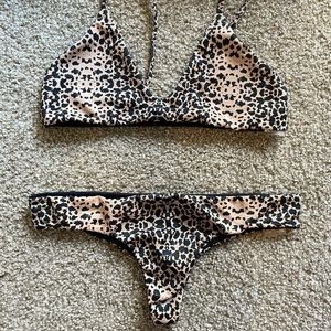 OLA FEROZ Cheetah Print REVERSIBLE Bikini